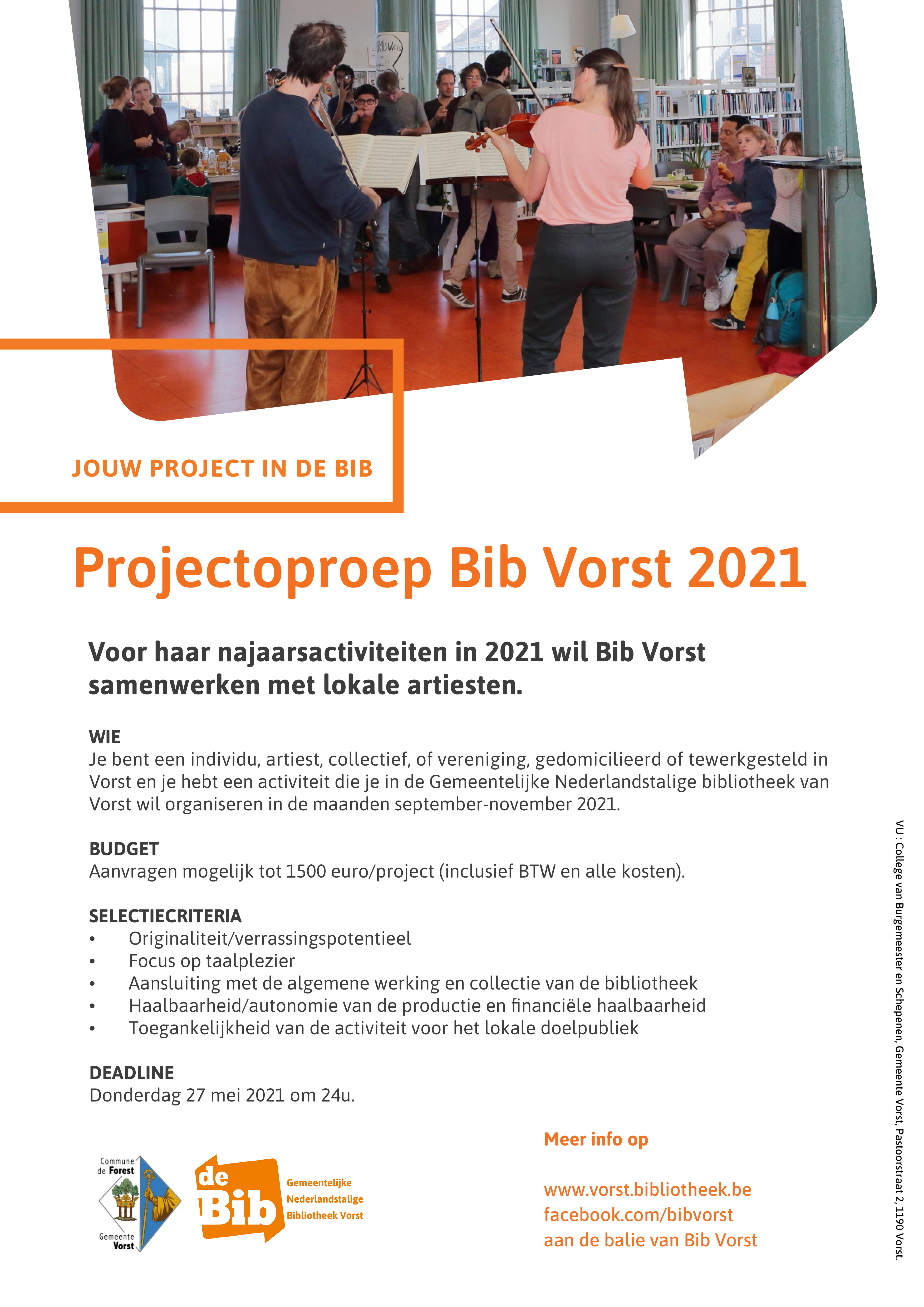 Poster projectoproep 2021